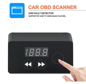 

2 In 1 Car OBD Music Player OBD2 Bluetooth Auto Scanner FM Transmitter Bluetooth Mp3 Player Support BT And TF Card Music Playing