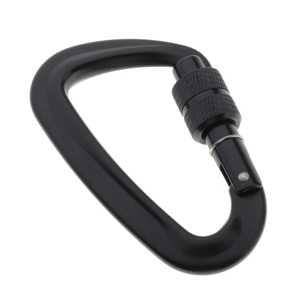Замок Carabiners-12KN алюминиевые винтовые ворота Блокировка Поворотный замок карабины-легкий зажим-карабин для гамака кемпинга