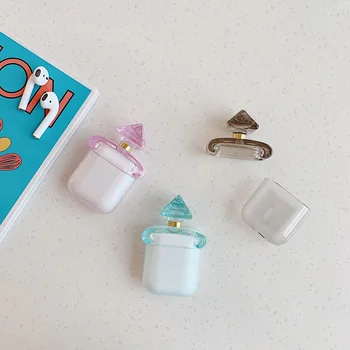 

PC Clear Transparent Case For Airpods Ultra Thin Headphone Charging Box Case Cute Perfume Bottle Protective Cover For Airpod