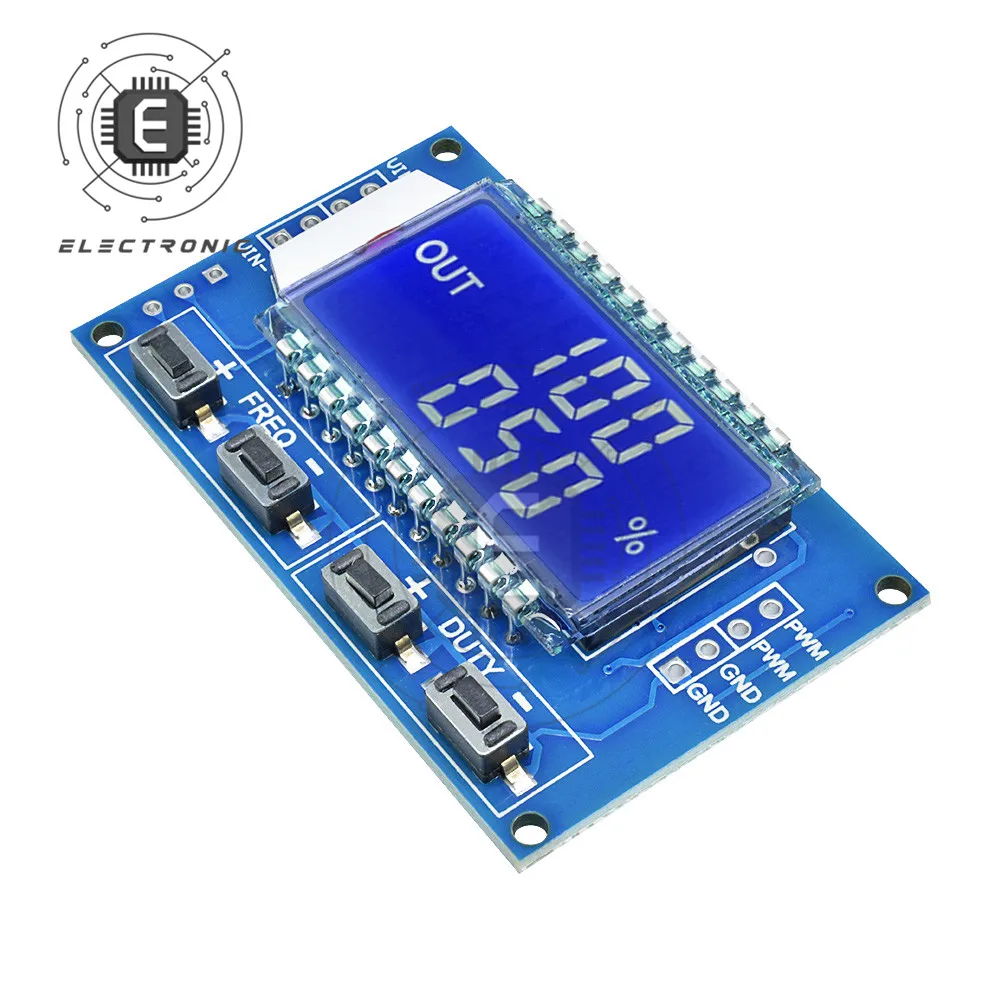 1Hz-150Khz Signal Generator Module Adjustable PWM Pulse Frequency Function Generator Duty Cycle TTL LCD Display 5V DC 12V 24V 4