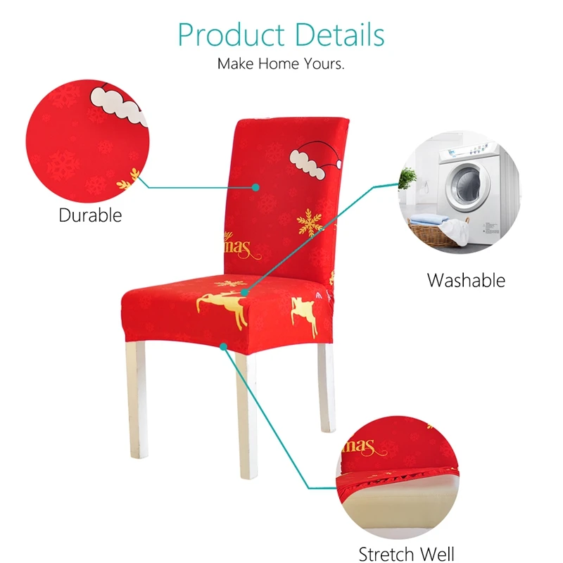 Christmas holiday chair covers - Red