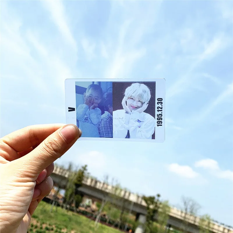 Bangtan/Детская фотостудия для мальчиков, двойная боковая прозрачная визитница из ПВХ Карта душа мальчика с Luv Jimin JIN SUGA Rap Monster LJJ810