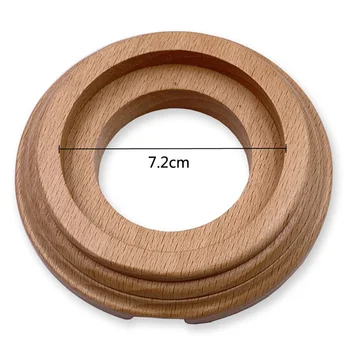

Switch Accessories Wooden Base Round Hole Diameter 72 mm Retro Switch Socket Wooden Base Brown Primary Wood Color