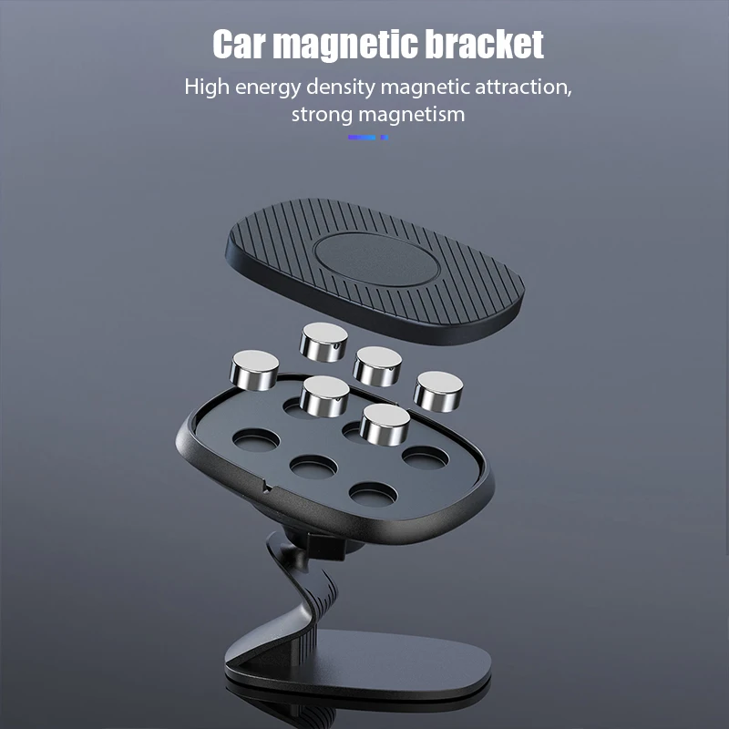 folding desktop phone stand 360 Degree Rotating Car Adjustable Paste Magnet Magnetic Mobile Phone Holder Car Air Vent Clip Mount For All Smart Phone phone stand for desk