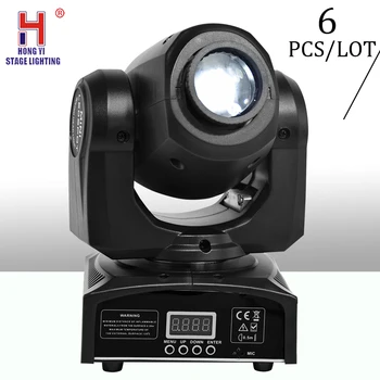 

Moving head lights mini led gobo 30w spot light dmx gobo projector for dj party bar stage lighting 6pcs/lot