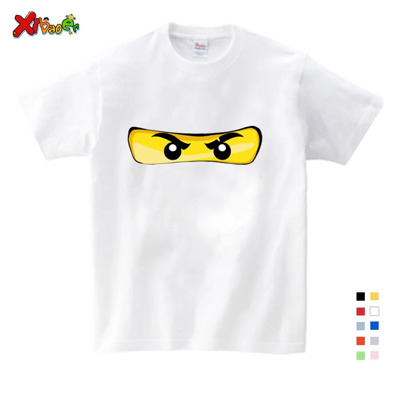 Футболка с принтом для мальчиков и девочек короткая футболка с круглым вырезом Индивидуальные топы, футболки для детей, футболка для малышей От 3 до 9 лет модные черные футболки унисекс с героями мультфильмов - Цвет: Kids T-shirt