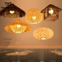 Китайский классический подвесной светильник ручной вязки, современный декор для кухни, гостиной, подвесной светильник Эдисона, подвесной светильник