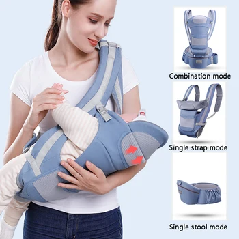 

Baby Carrier Newborn Hip Seat 0-48months Portable Daily Hands Free Detachable Soft Adjustable Backpack Wrap Outdoor