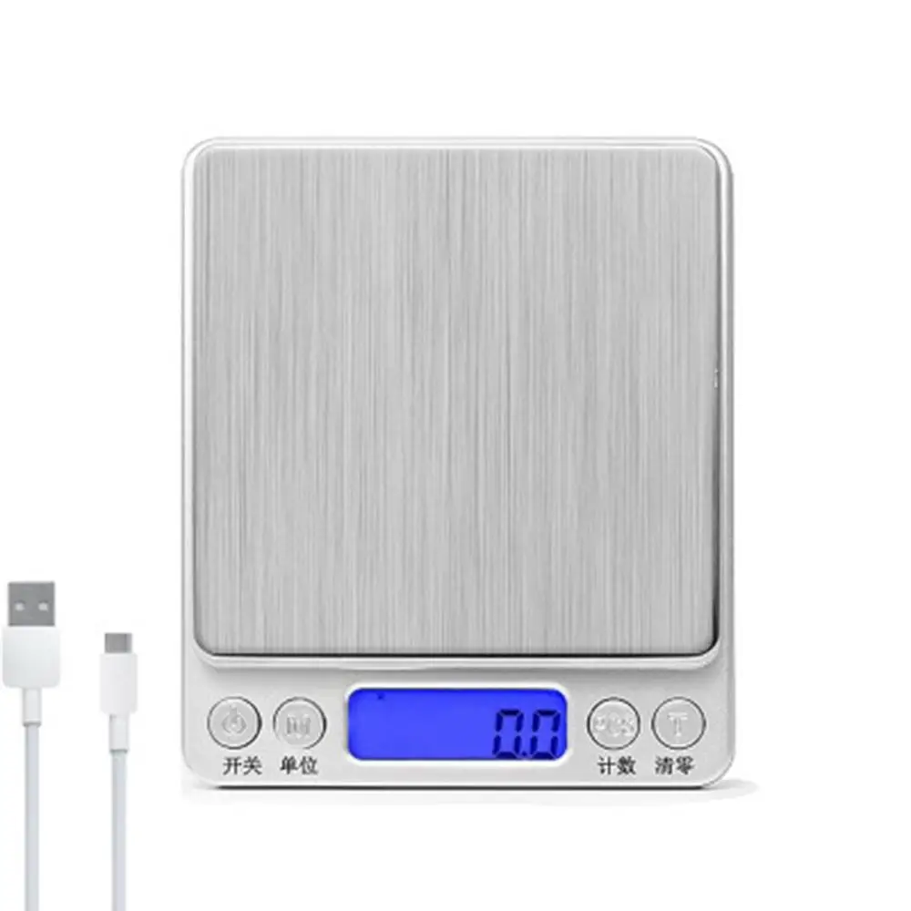 Digital Kitchen Scale Multifunction Rechargeable Food Scale with LCD Display High Accuracy Portable Food Scale