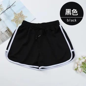 

Sports shorts female summer loose Korean version 2020 new outer wear high waist was thin casual pants Black