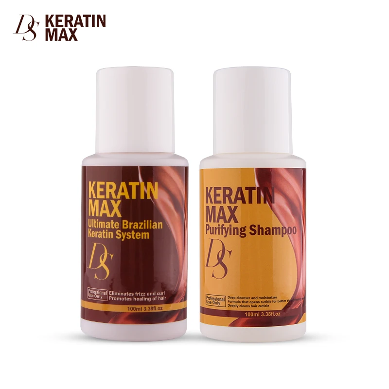 Trattamento Alla Cheratina Per Capelli Brasiliani 12% Formalina 100Ml Trattamento Per Capelli Alla Cheratina Per Capelli Ricci Danneggiati + Shampoo P