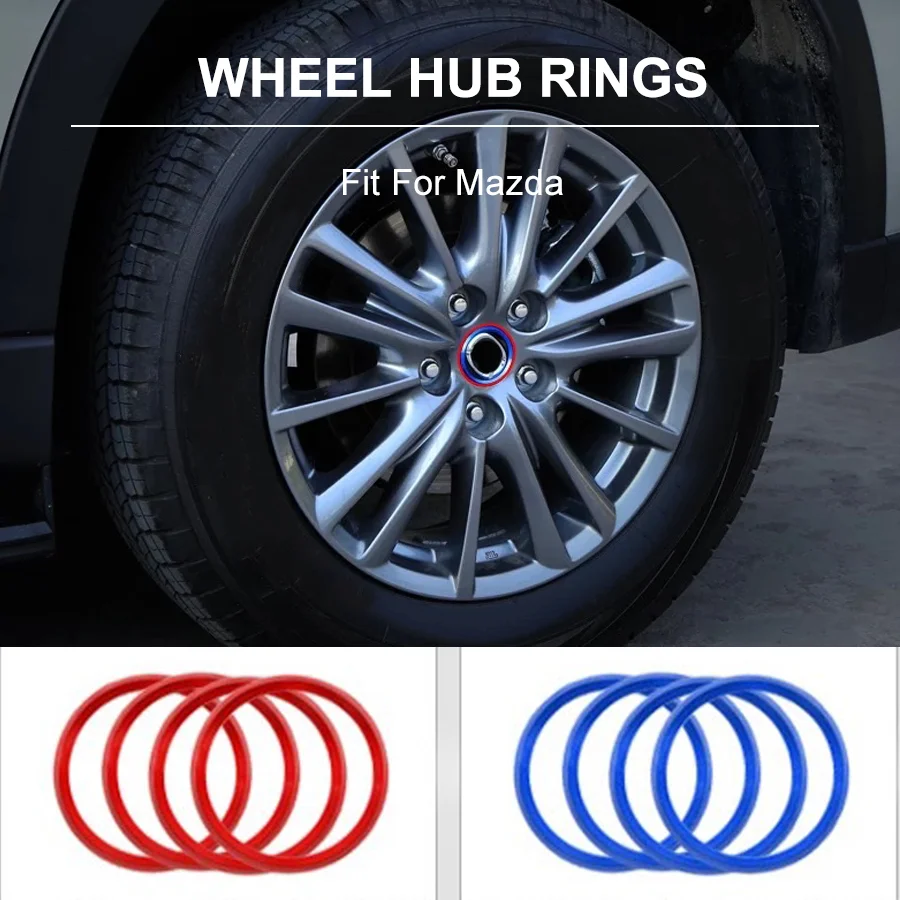 

JEAZEA 4pcs/set Hub Centric Rings Car Wheel Bore Center Collar Fit for Mazda Wheel Hub Rings Car Accessories