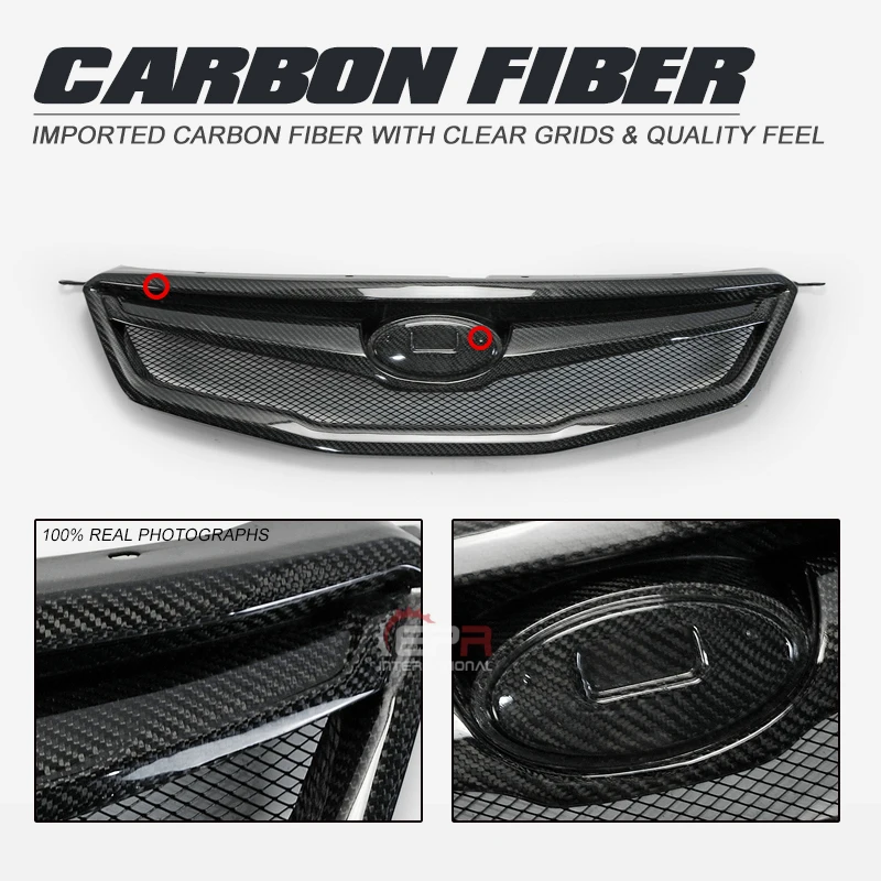 

For Subaru Legacy 09-11 BM BR BR9 BM9 BPM OE Carbon Glossy Front Grill Bumper Grille (Pre-facelift)