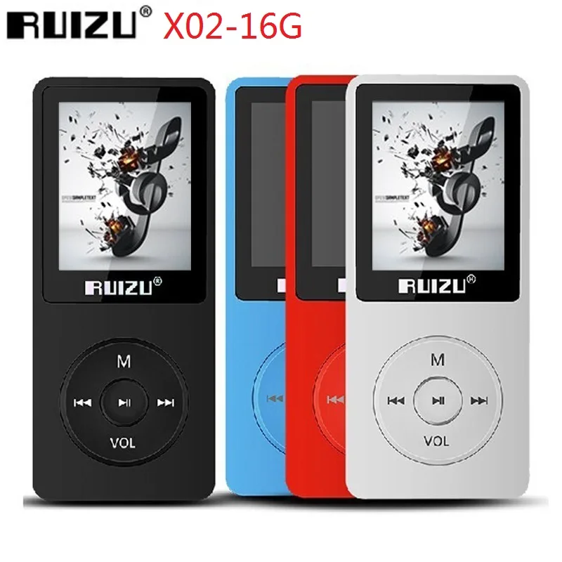 Новинка 2021 mp3-плеер RUIZU X02 HiFi 16 ГБ спортивный MP3-плеер с экраном 1 8 дюйма поддержка