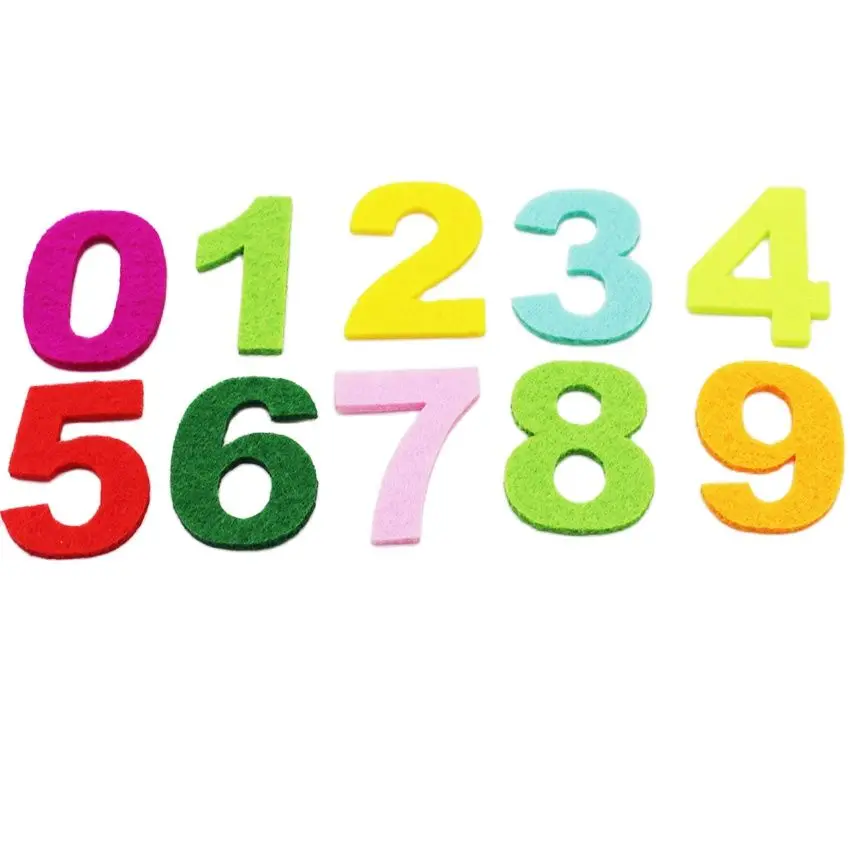 CMCYILING 10pcs/lot Mix Color Number 0-9 Felt Cloth Material For Sewing Scrapbooking Handwork Home Decoration Felt Craft Pack