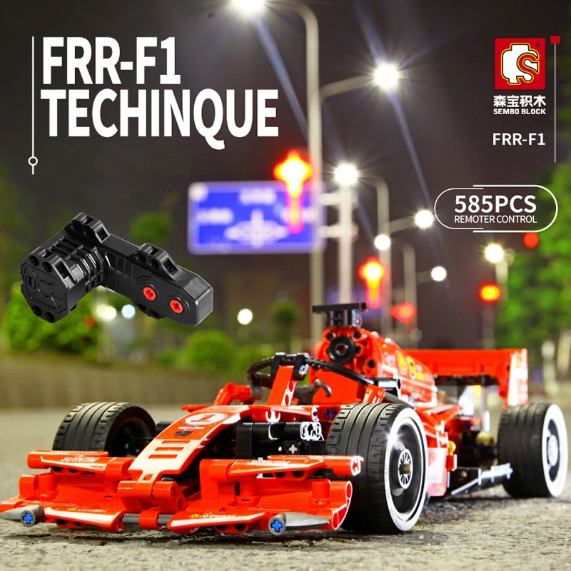 

New 585pcs Remote Control Compatible Technic Formula Racing Car Model Building Blocks Sets Educational DIY Bricks Toys