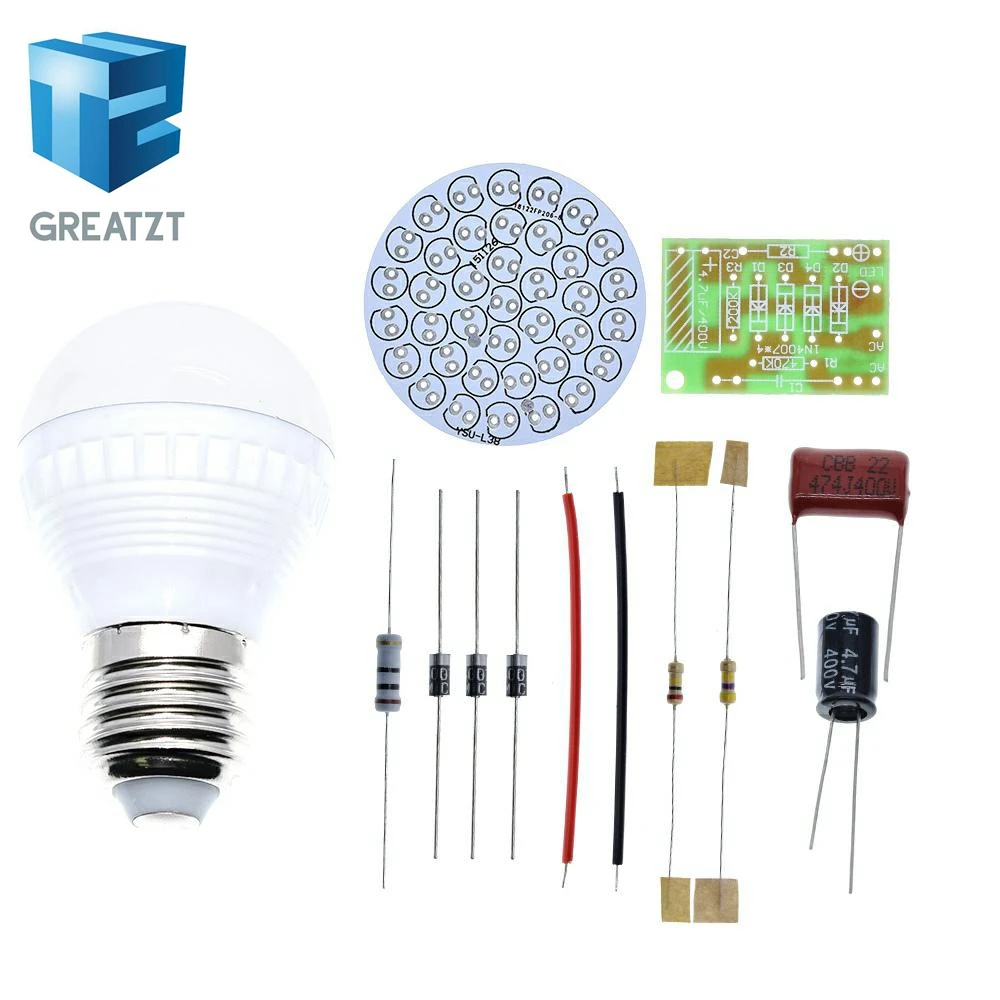 GREATZT AC 85V-277V Мини энергосберегающие 2 4 W 38 светодиодные лампы DIY Набор для кемпинга