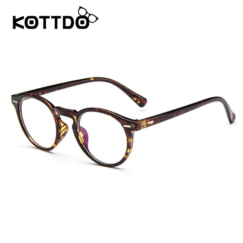 Kottdo Vintage Retro Round Eyeglasses Frame Women Prescription Clear Glasses Men Optical Eye Frame Eyewear Glasses Oculos eyeglasses frames eyeglass frames optical glasses