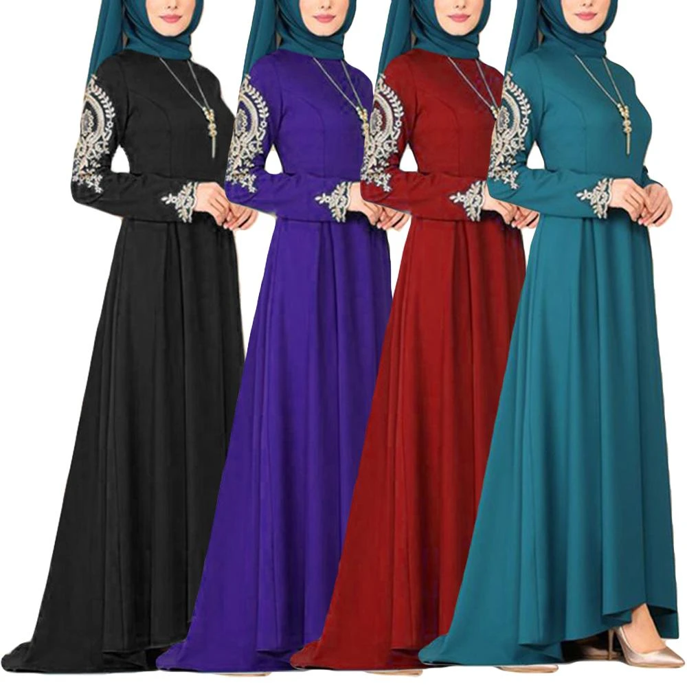 Ramadan Abaya Dubai Kaftan Women Maxi Dress Muslim Jilbab Islamic Robe Arab Gown