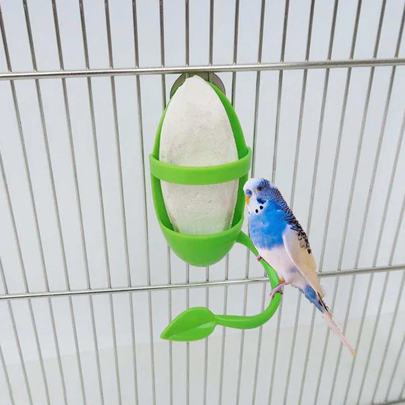 Parrot Food Feeder Fun Bird Cage Feeder Parrot Feeding Toy Plastic Pet Feeding Supplies Toy Plastic Bird Stand