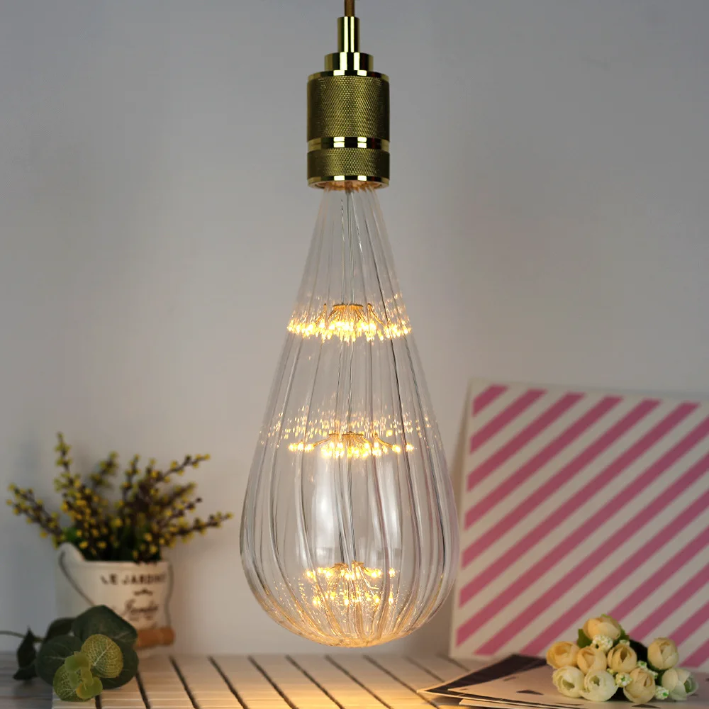 

Giant Edison Bulb LED Stars Large Luffa Fireworks Meteor Shower Vintage Decorative Light Bulb Warm White