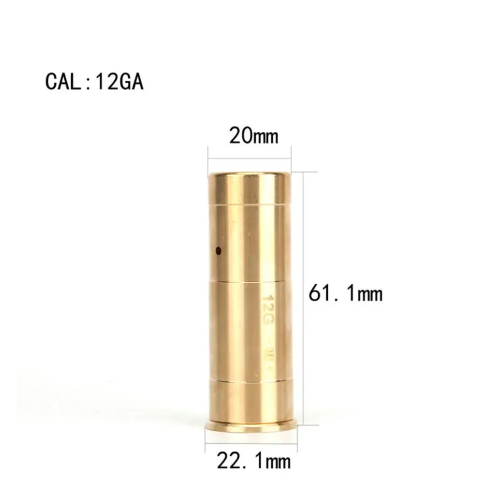Ohhunt 100PCS 12 GAUGE 12 GA Cartridge Laser Bore Sighter Boresighter Red Sighting Sight Boresight For 12GA