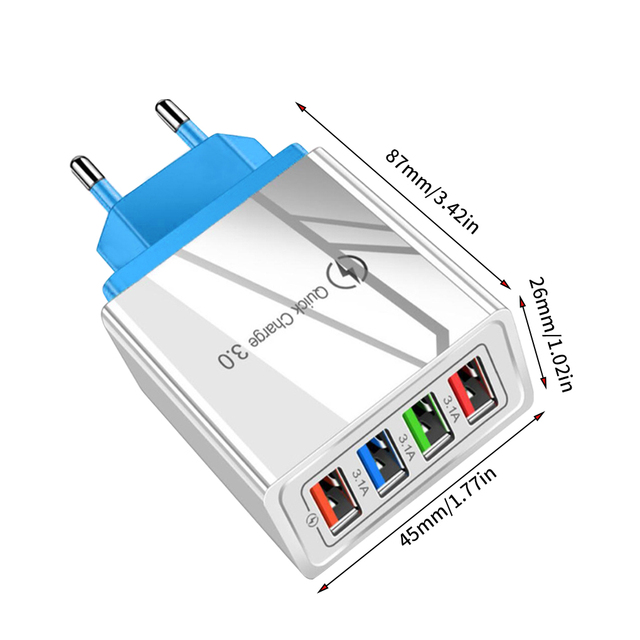 Charger 3.0 For iPhone Charger Wall Fast Charging For Samsung S10 S9 S8 Plug Xiaomi Mi Huawei Mobile Phone Chargers Adapter