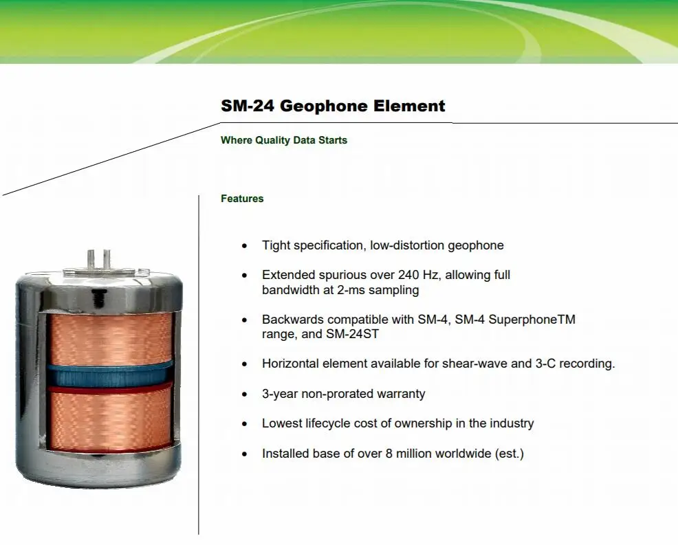 1 шт. x SM-24 датчик Geophone Element