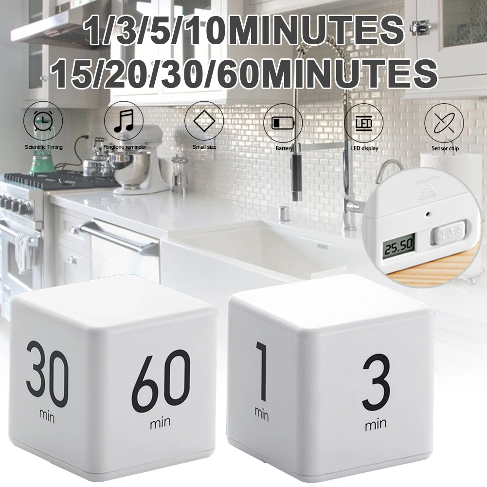 Кубический таймер с гироскопическим датчиком регулируемая Громкость будильника