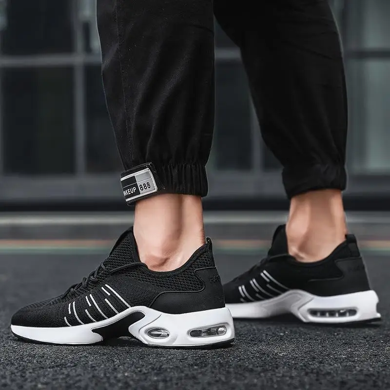 

Autumn Hot Selling Sporty Casual Running Shoes Thick Bottomed Air Cushion Fashion Versatile White Flying Woven Shoes