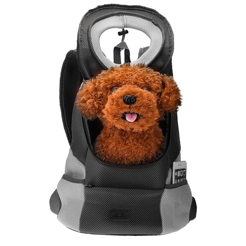 Double Shoulder Portable Travel Backpack Outdoor Pet Dog Carrier Bag Front Mesh Head | Дом и сад