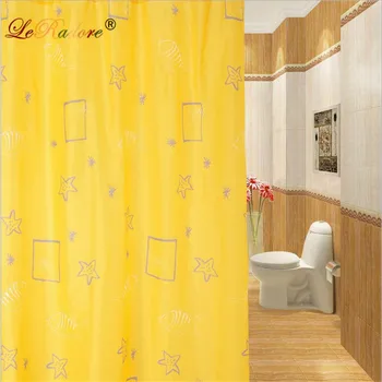 

LeRadore High Quality Pastoral Style Waterproof Shower Curtains Stars Printed Shower Curtain Polyester Fabric Bathroom Curtain