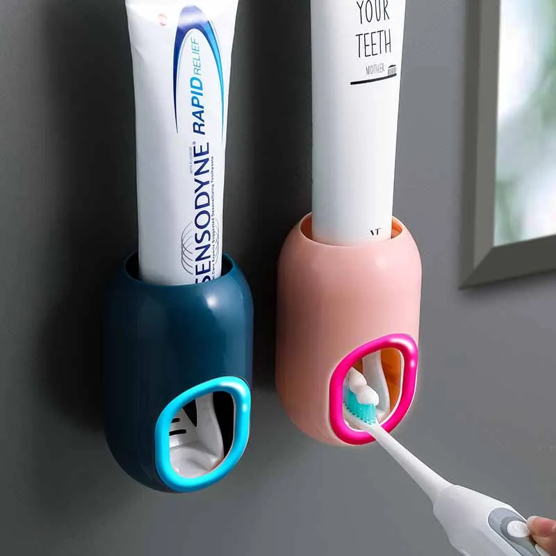 Automatic Toothpaste Squeezer Wall Mount Dispenser Toothbrush Holder Storage Rack Bathroom Accessories Set | Дом и сад