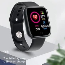 Y68 Bluetooth-совместимые Смарт-часы V4.0 спортивный фитнес-браслет с пульсометром Монитор артериального давления фитнес-трекер Браслет Y68 Bluetooth-совместимые Смарт-часы V4.0 спортивный фитнес-браслет с пульсометром Монитор артериального давления фитнес-трекер Браслет