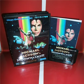 

MD games card - Michael Jackson's Moonwalker Japan Cover with Box and Manual for MD MegaDrive Video Game Console 16 bit MD card