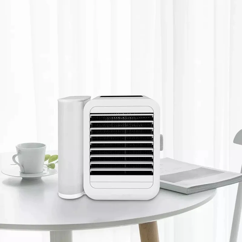 MH01RB Mini Portable Air Conditioner 7 Colors Light Conditioning Humidifier Purifier USB Desktop Air Cooler Fan afbeelding