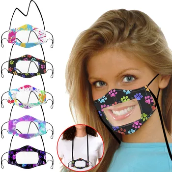 

Smile Face Mask Visible Expression Lip Reading Washable Earloop Mask Mask For Protection Scarf Flag Bandana drop-shipping#3