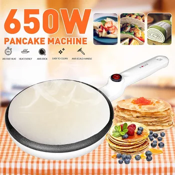 

220V 650W Electric Crepe Maker Pancake Machine Non-Stick Griddle Baking Frying Griddle Portable Kitchen Baking Tools
