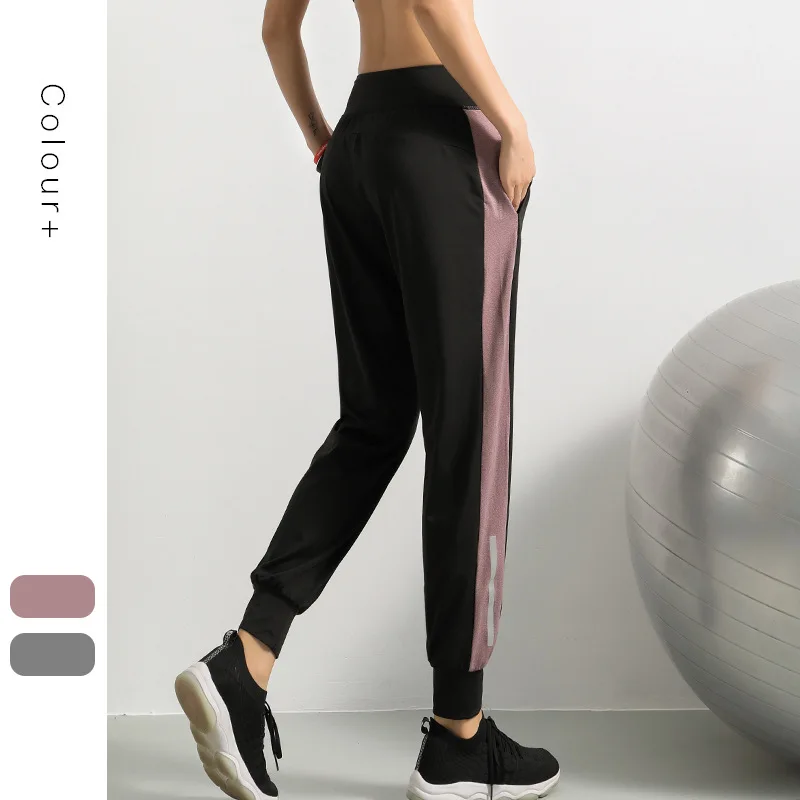 Штаны для фитнеса быстросохнущие дышащие с карманами повседневные 2019 новый