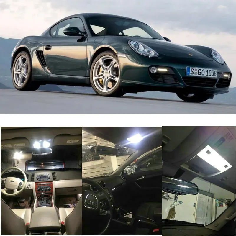 Внутренние светодиодные лампы для 2010 Porsche 911 (997) Boxster Panamera Cayman | Автомобили и