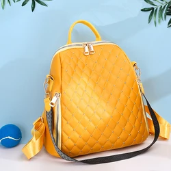 Fashion Rivets Women's Backpack PU Leather Anti-theft Durable Shoulder Bags For Teenagers Girl Large Capacity Travel School Bag