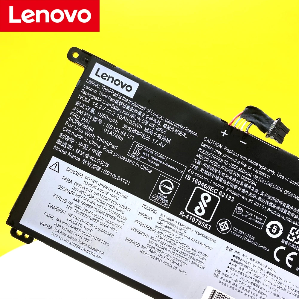Nova Bateria Original para Lenovo Thinkpad T570 T580 P51s P52s Sb10l84121 01av493 00ur890 00ur891 00ur892 - Imagem 5