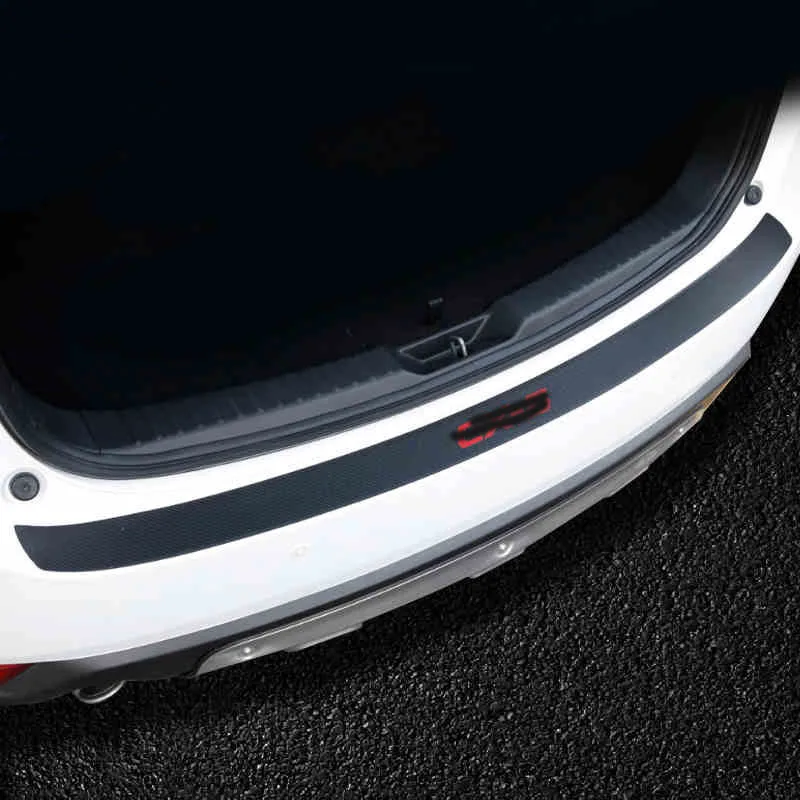 

PU leather Carbon fiber Stying Rear Bumper Trunk Guard Sticker Car Accessories For Mazda CX-5 CX5 2017 2018 2019