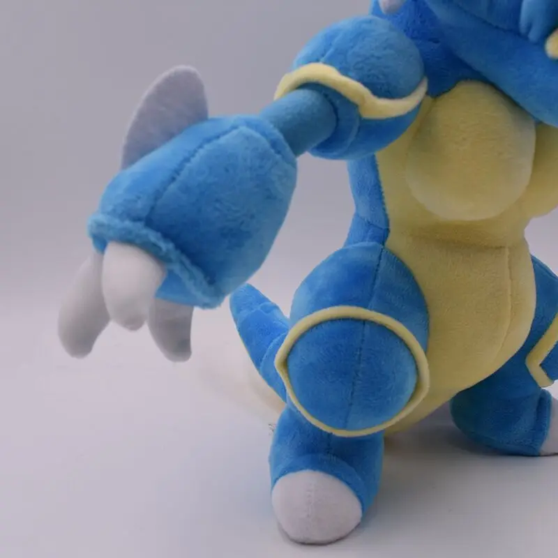 OHMETOY Gyarados плюшевый стоячий Дракон Кукла Мягкие животные игрушки синий 31 см