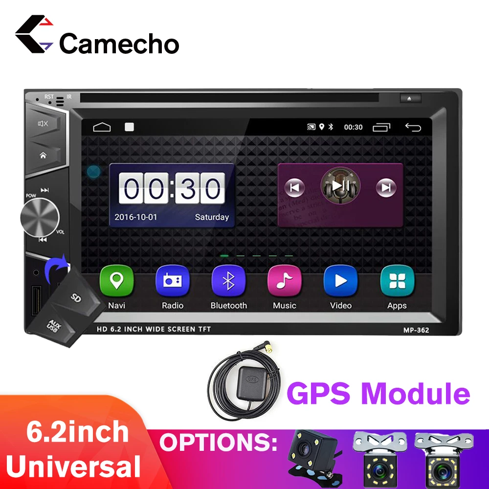 Camecho Android автомобильный мультимедийный плеер 2 Din 7 ''HD Автомобильный DVD GPS радио