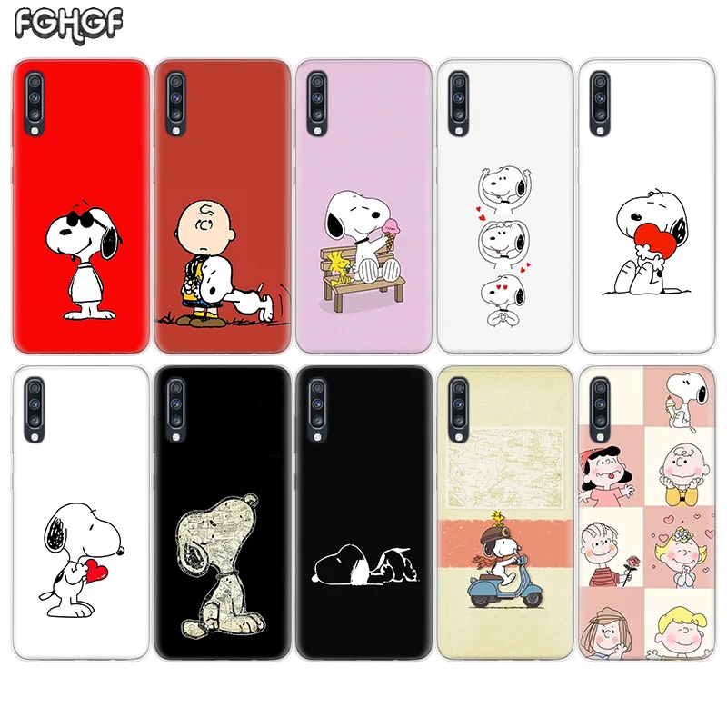 

Cute Cartoon Snoopys Soft Rubber Case For Samsung Galaxy S9 S8 A6 A8 J4 J6 Plus + J8 A7 A9 2018 Note 10 Pro 9 8 S7 S6 Edge Cover
