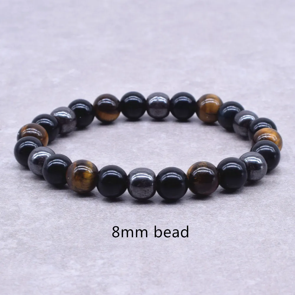 VOQ гематит черный обсидиан камни тигровый глаз натуральный брикет браслет для