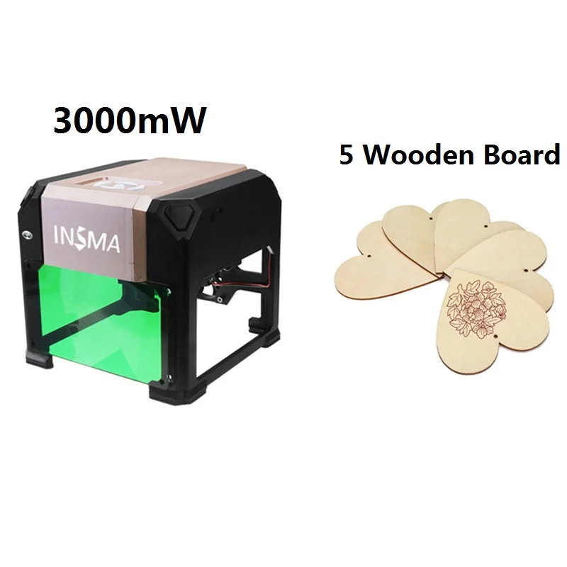 Лазерный гравировальный станок с ЧПУ, 3000 МВт, сделай сам, принтер с логотипом, лазерная гравировка, резная машина для Windows, для системы Mac OS - Цвет: 3000mW and Board