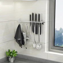 Товары для дома, кухни хранения стойка из нержавеющей стали нож вешалка для хранения с крюком полка для инструментов WF917335