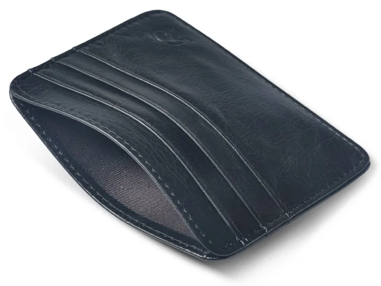 

Slim RFID Blocking Credit ID Card Holder Genuine Leather Bank CreditCard Wallet Purse Money Cardholder Case for Men